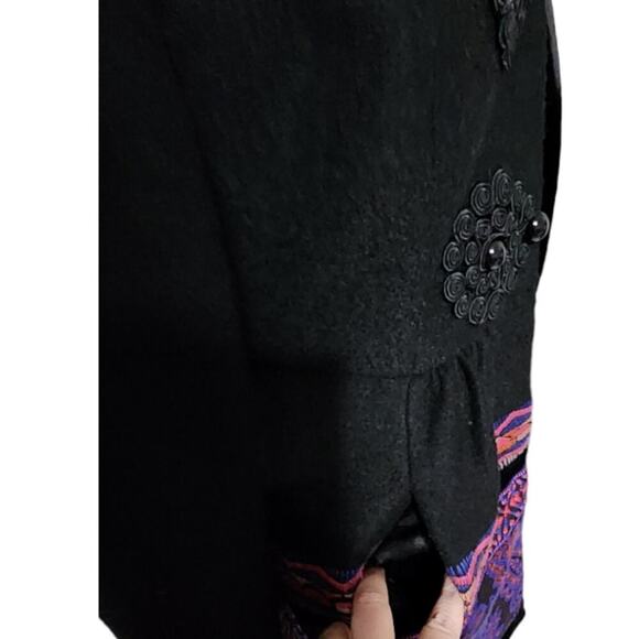 Anthropologie Plenty Tracy Reese Loma Stitched Embroidered Wool Blend‎ Coat 6 - Picture 5 of 16